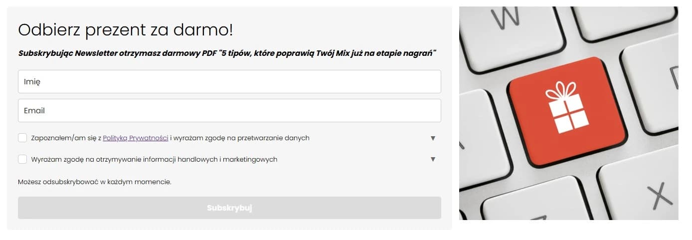 Integracja Email Marketing realizacja 2